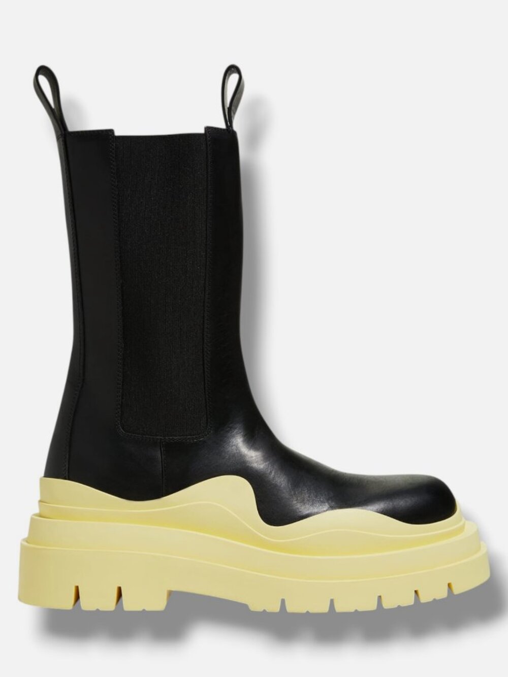 Bottega Veneta Women's Black Tire Chelsea Boots Size 8.5